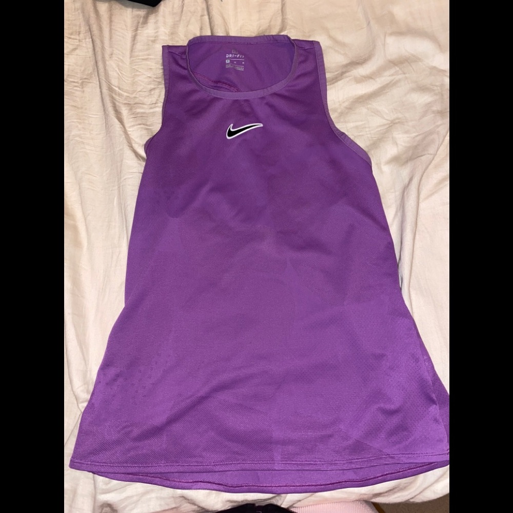 Open back purple medium nike Dri fit tank top
